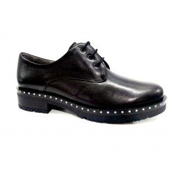 Zapato cordón tachas negro pitillos | cm sport&shoes