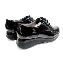Zapato cordón flecos negro pitillos | cm sport&shoes vista 6